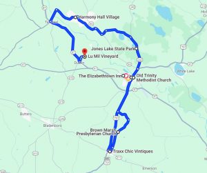 History of Revolutions itinerary - map